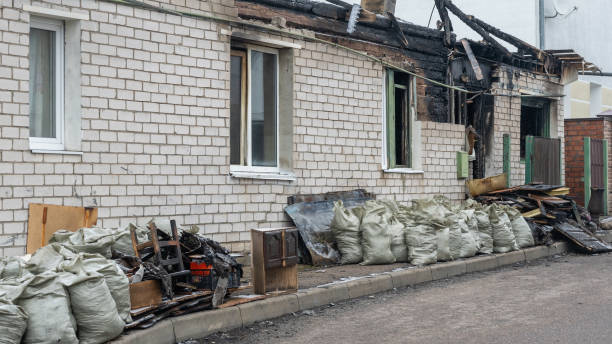 Professional Fire Damage Removal technician working in Brownton, MN